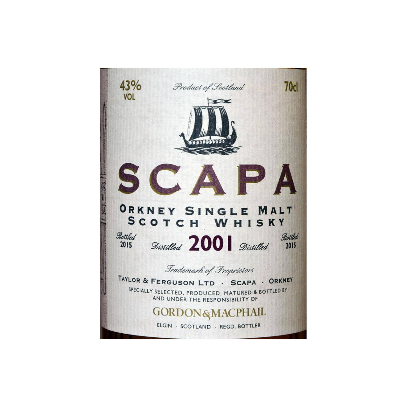 Scapa Licensed Bottling 2001 13 Years Single Malt Whisky 2