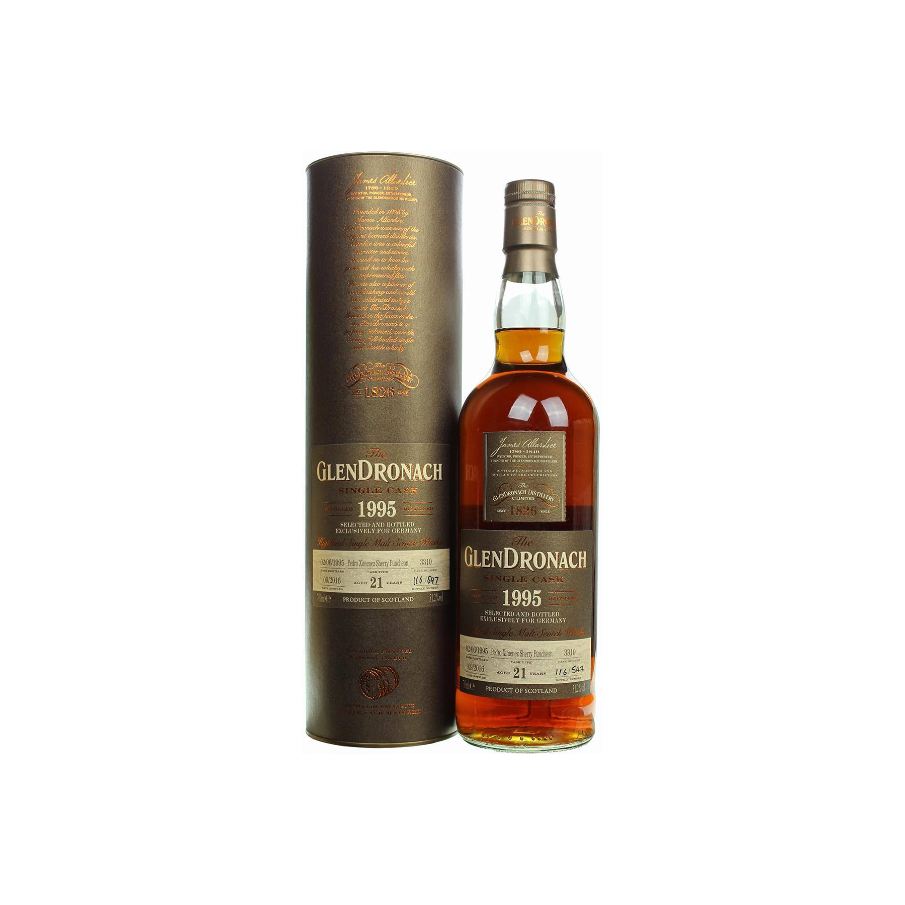 GlenDronach Single Cask 1995 21 Years Single Malt Whisky 2