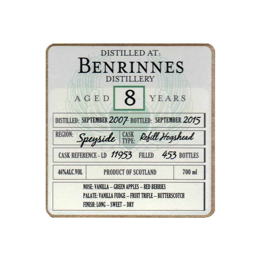 Benrinnes 2007 8 Years Single Malt Whisky 2