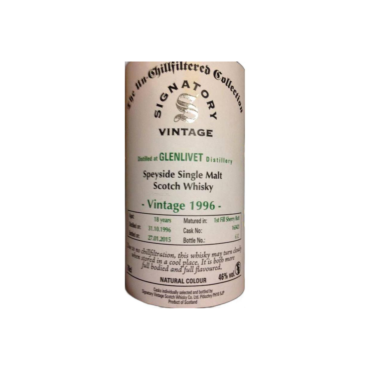 The Glenlivet The Un-Chillfiltered Collection 1996 18 Years Single Malt Whisky 2