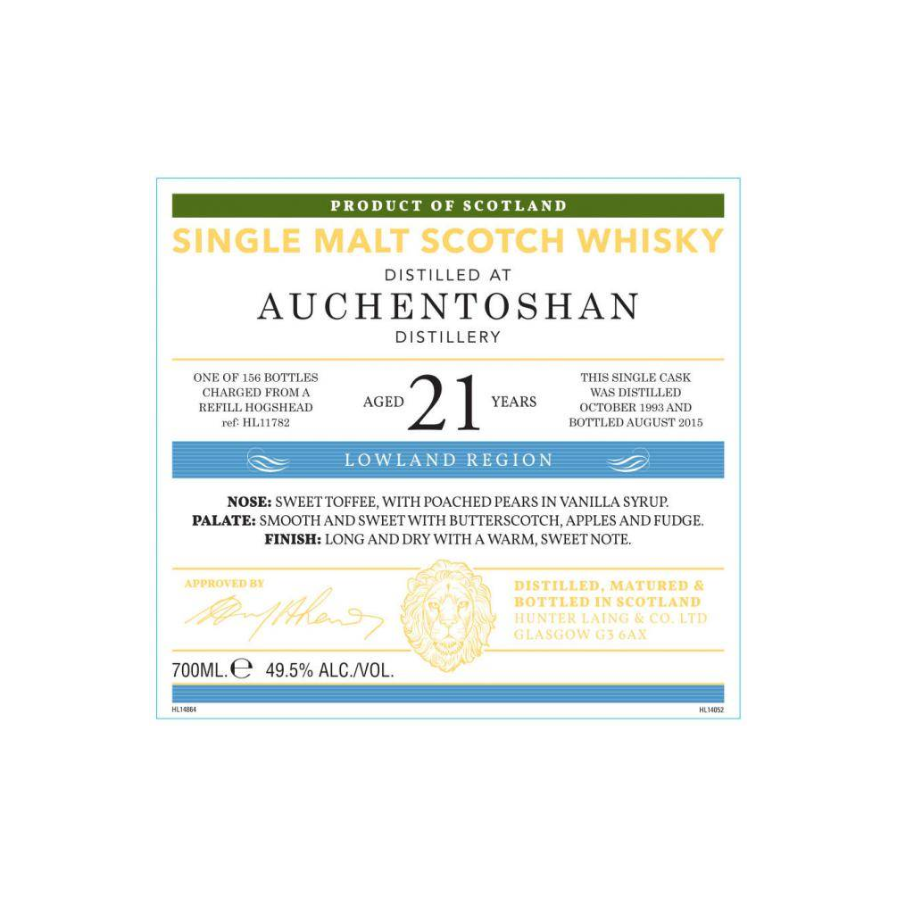 Auchentoshan Old Malt Cask 1993 21 Years Single Malt Whisky 3