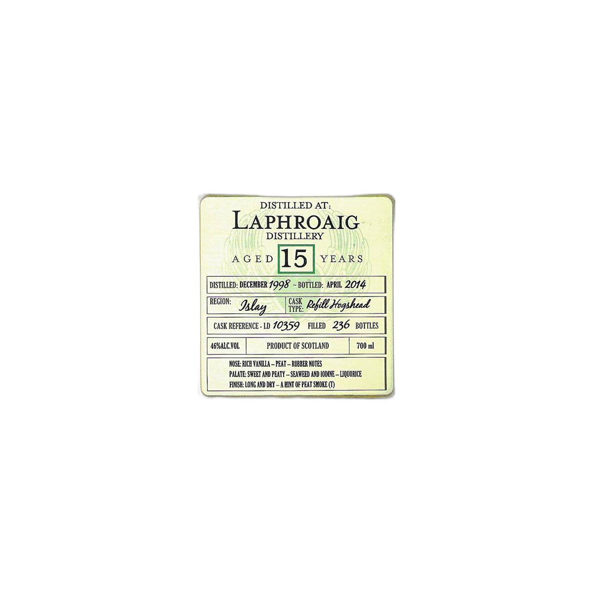 Laphroaig 1998 15 Years Single Malt Whisky