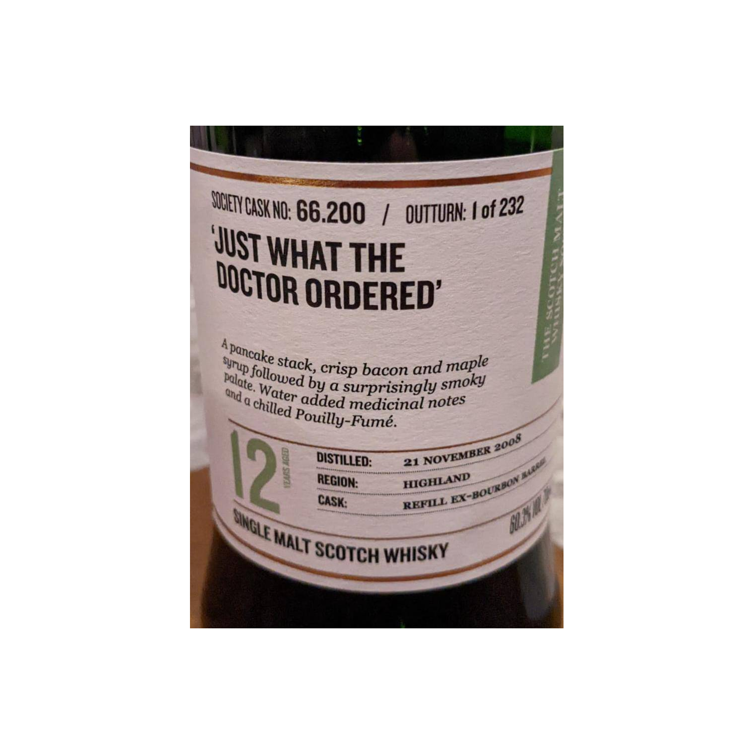 The Scotch Malt Whisky Society 2008 12 Years Single Malt Whisky