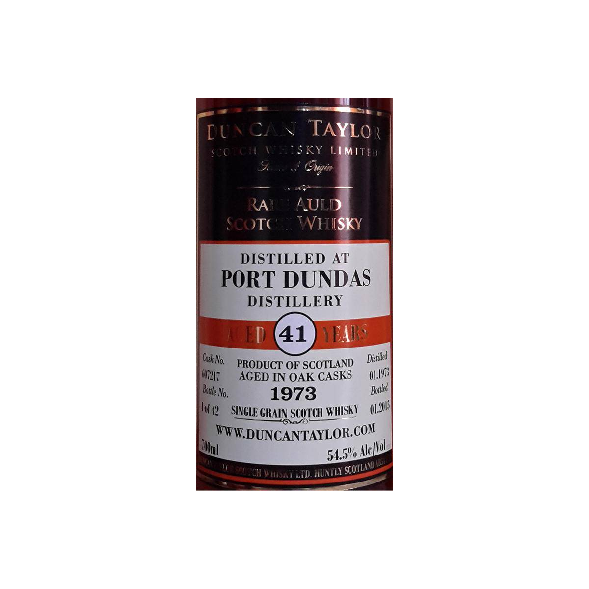Port Dundas Rare Auld 1973 41 Years Single Grain Whisky