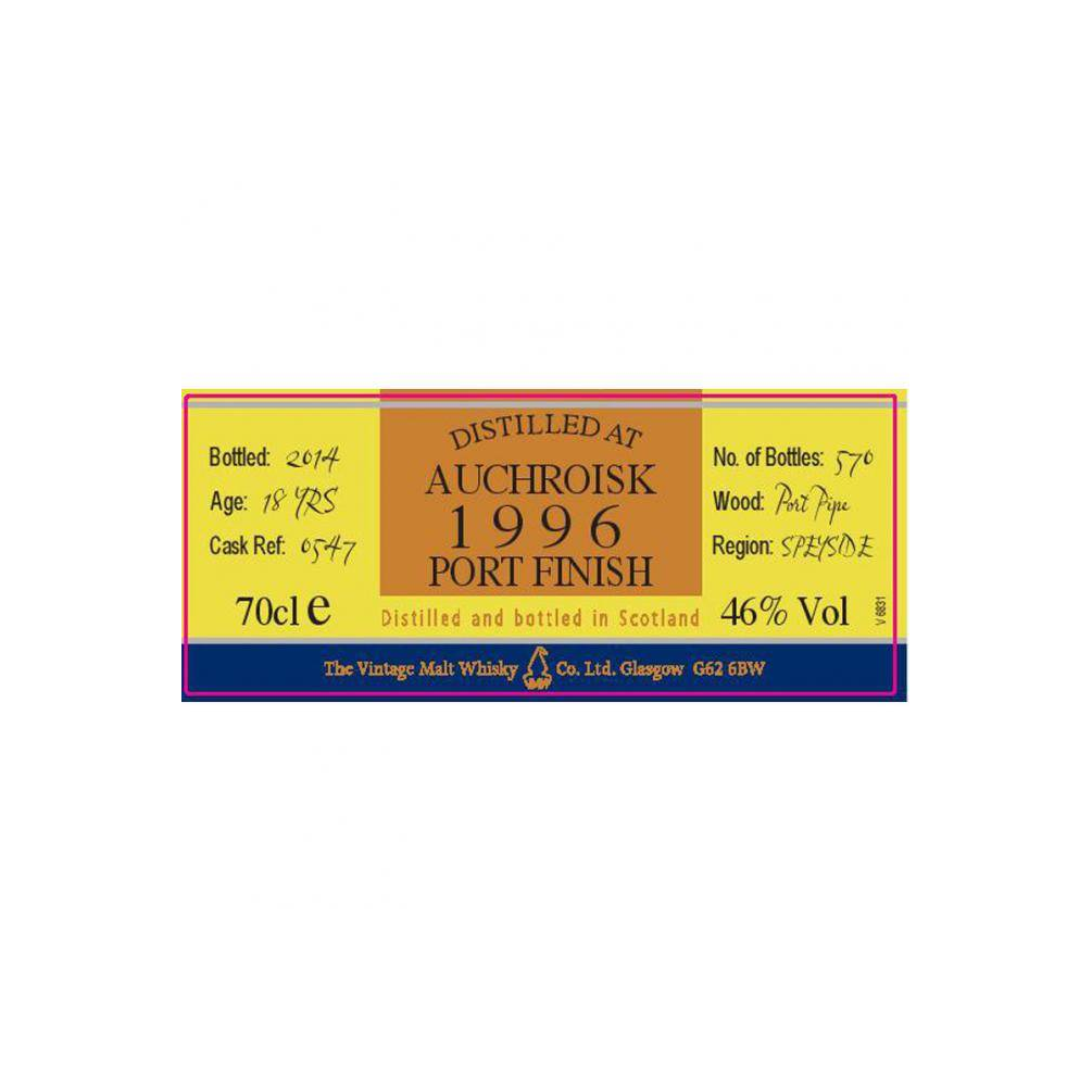 Auchroisk The Cooper's Choice 1996 18 Years Single Malt Whisky 2