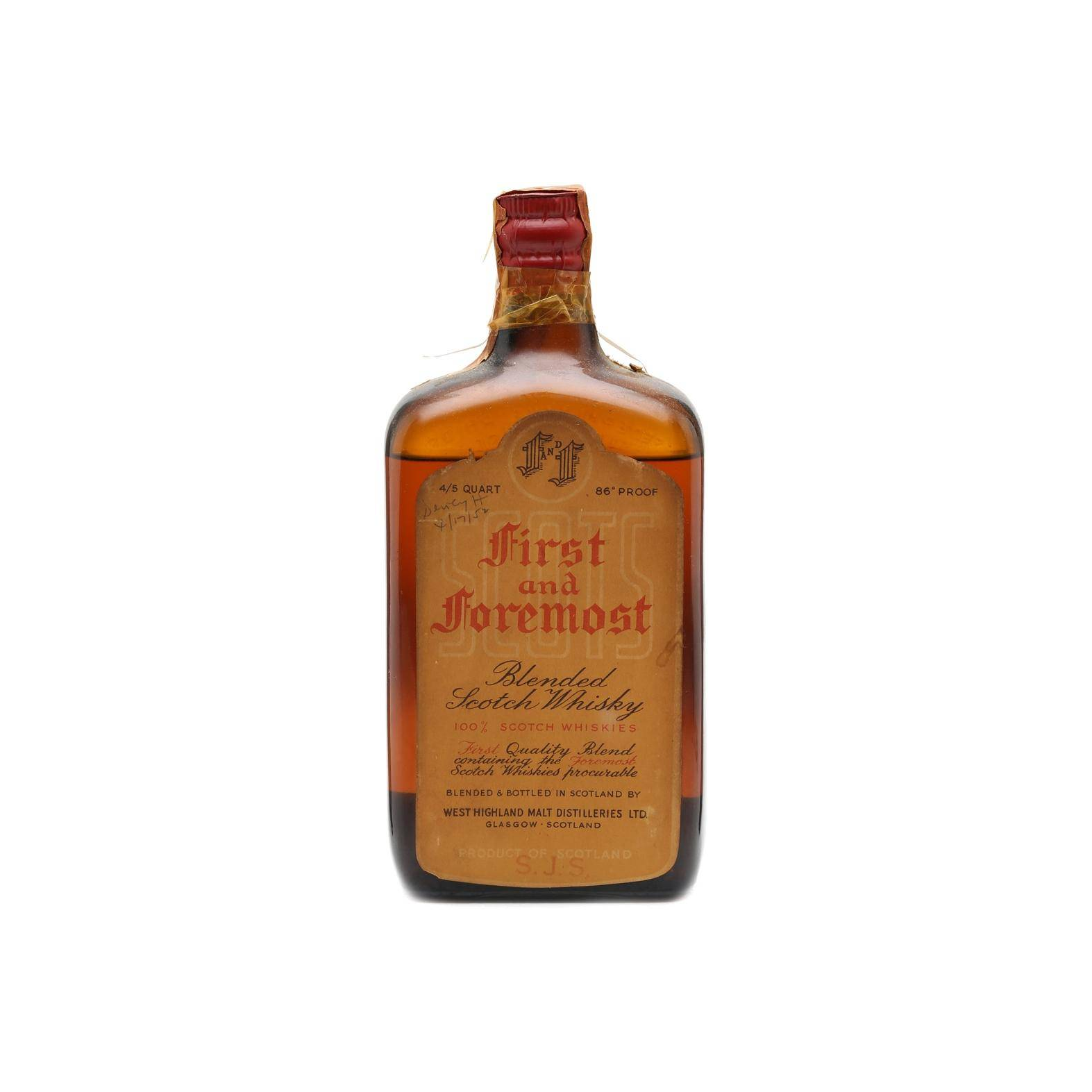 First and Foremost Blended Scotch Whisky