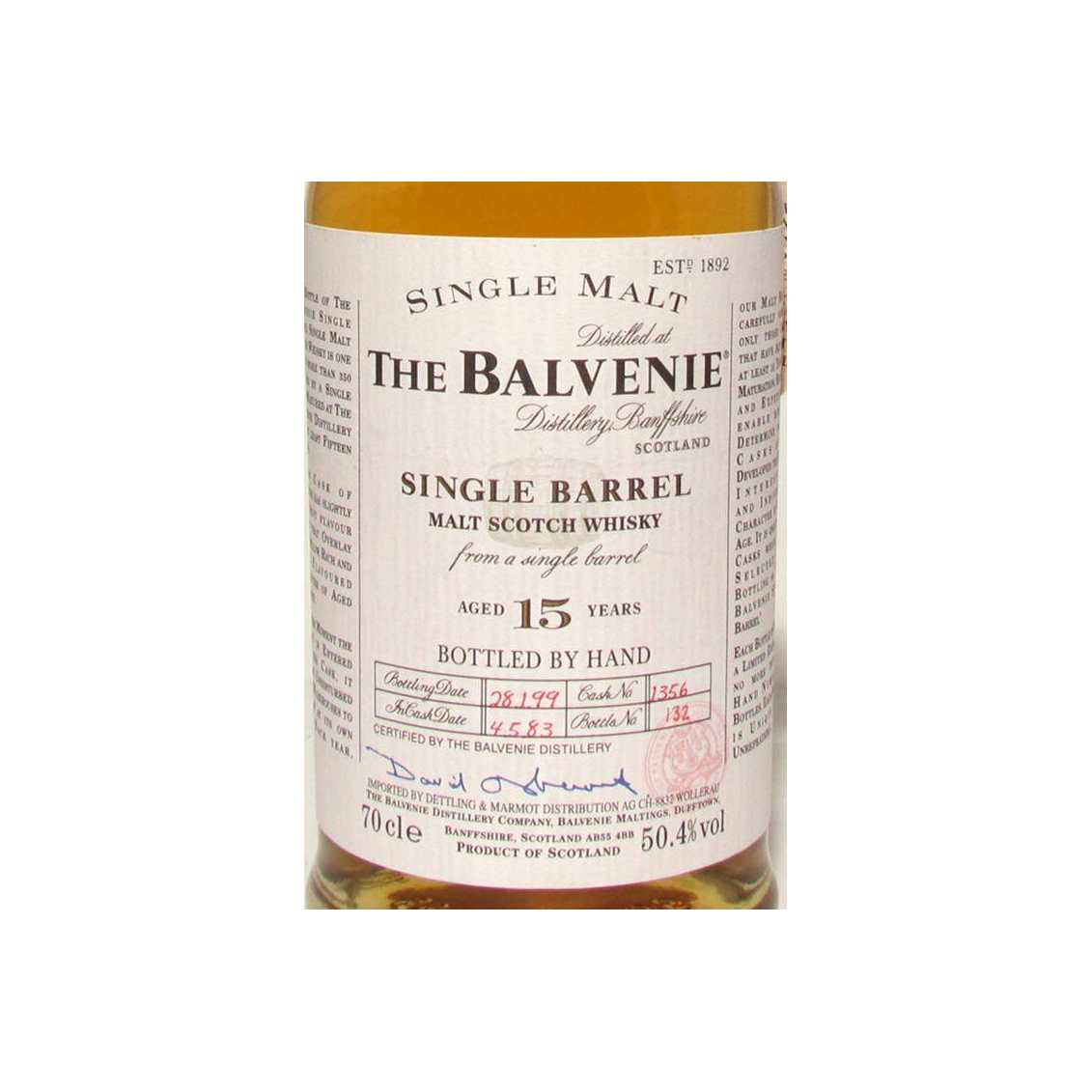The Balvenie Single Cask 1983 15 Years Single Malt Whisky 2
