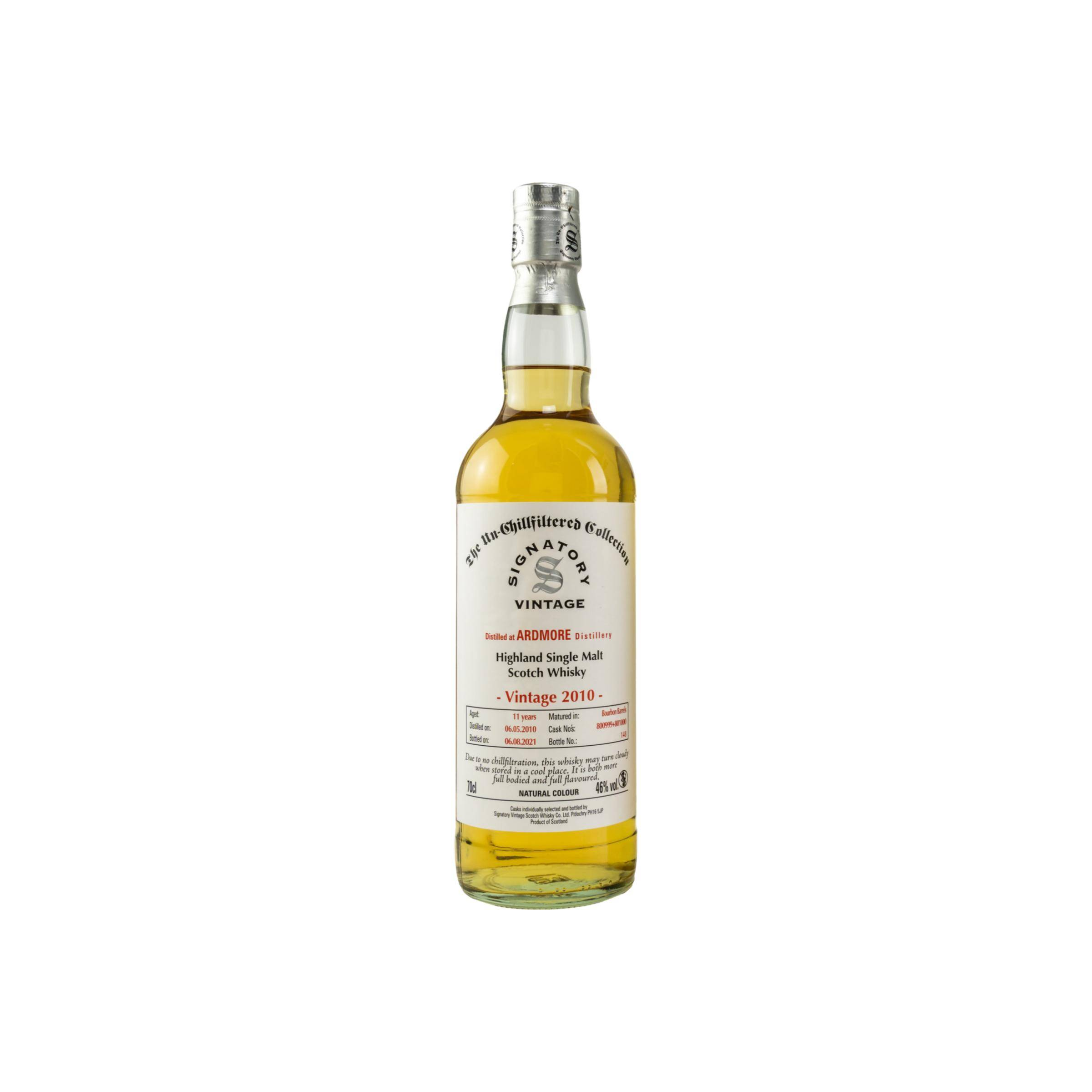 Ardmore The Un-Chillfiltered Collection 2010 11 Years Single Malt Whisky