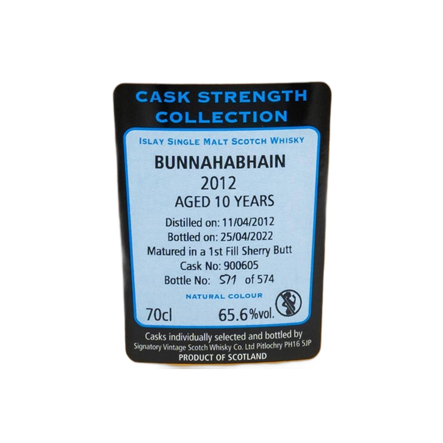 Bunnahabhain Cask Strength Collection 2012 10 Years Single Malt Whisky 2