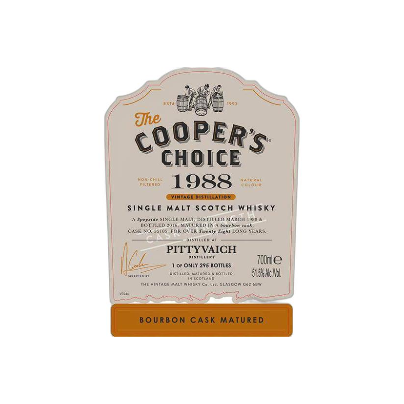 Pittyvaich The Cooper's Choice 1988 28 Years Single Malt Whisky 2
