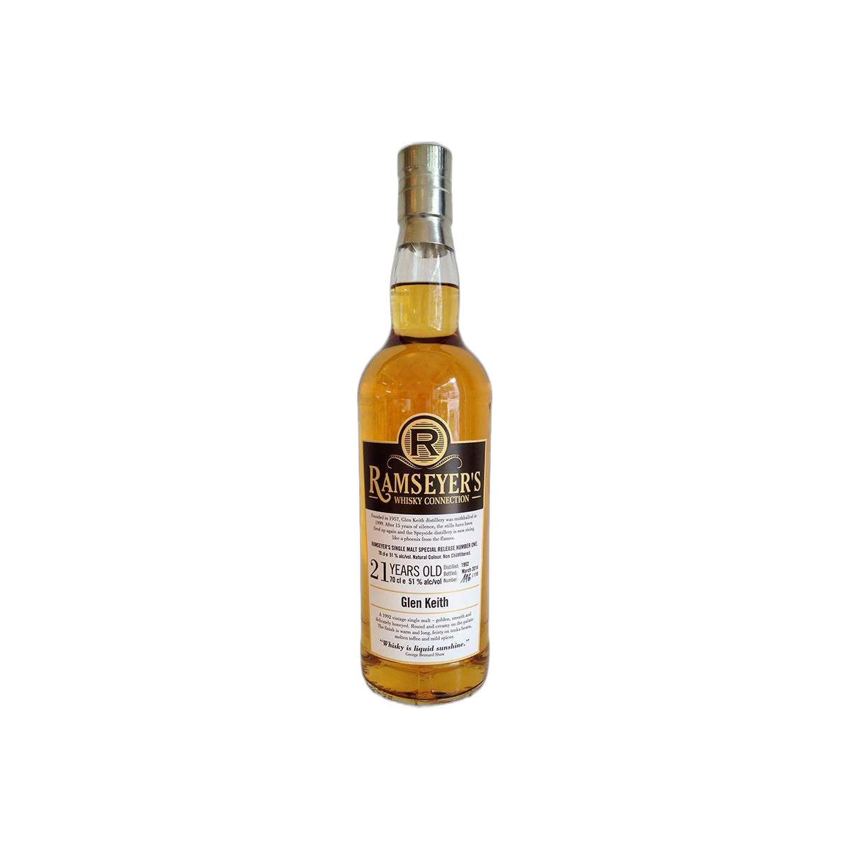 Glen Keith 1992 21 Years Single Malt Whisky