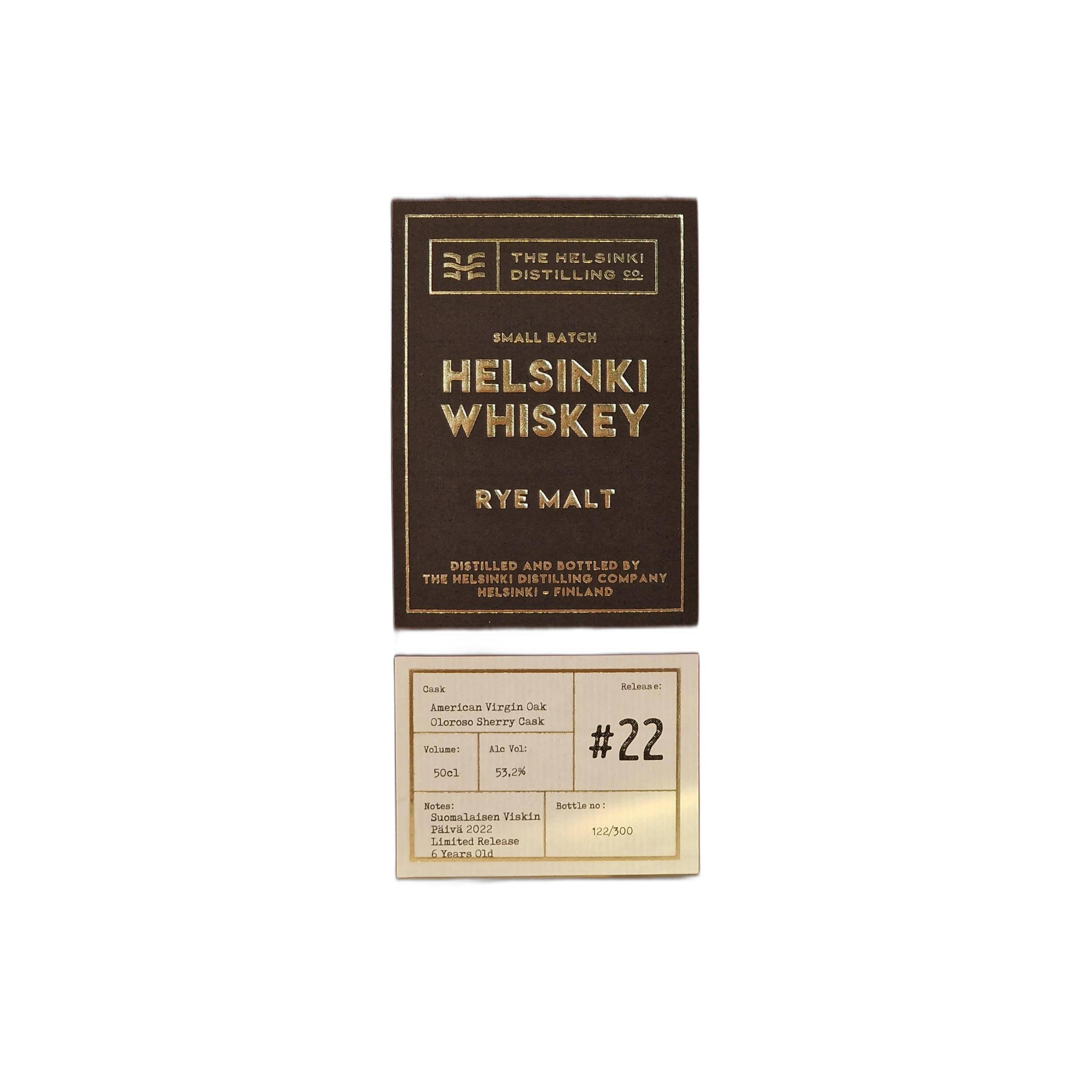 Helsinki Whiskey Rye Malt - Release #22 2