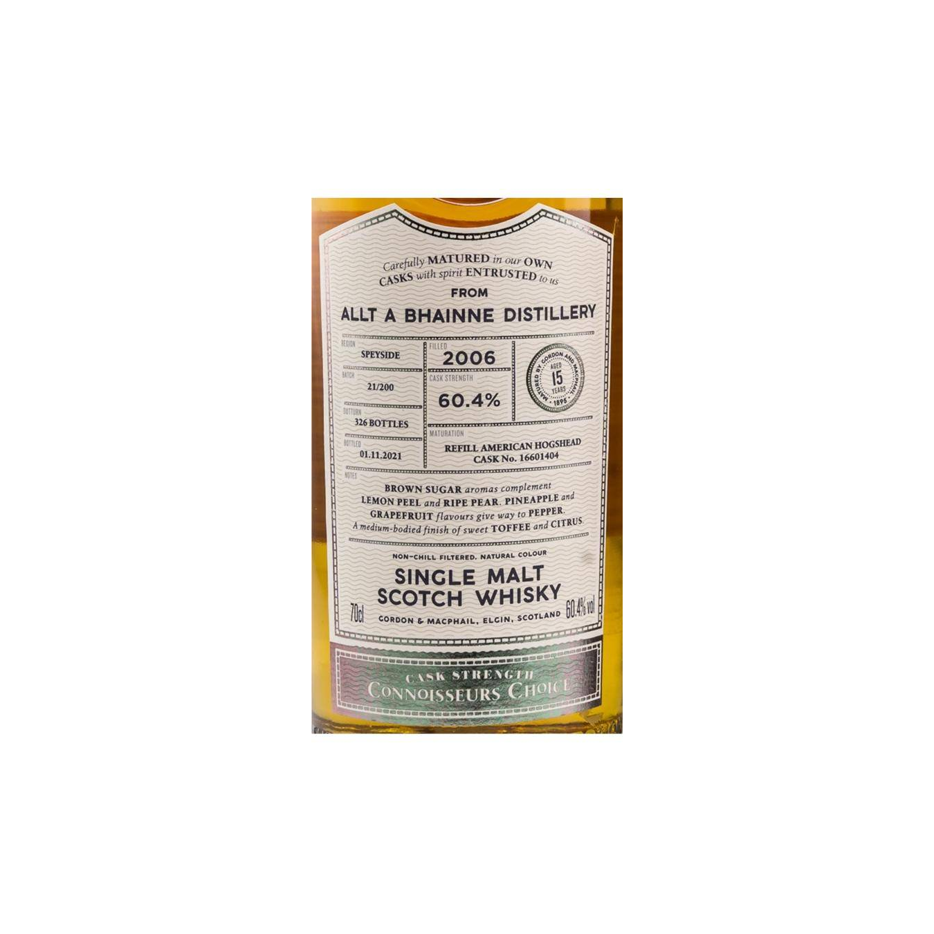 Allt-A-Bhainne Connoisseurs Choice - Cask Strength 2006 15 Years Single Malt Whisky 3