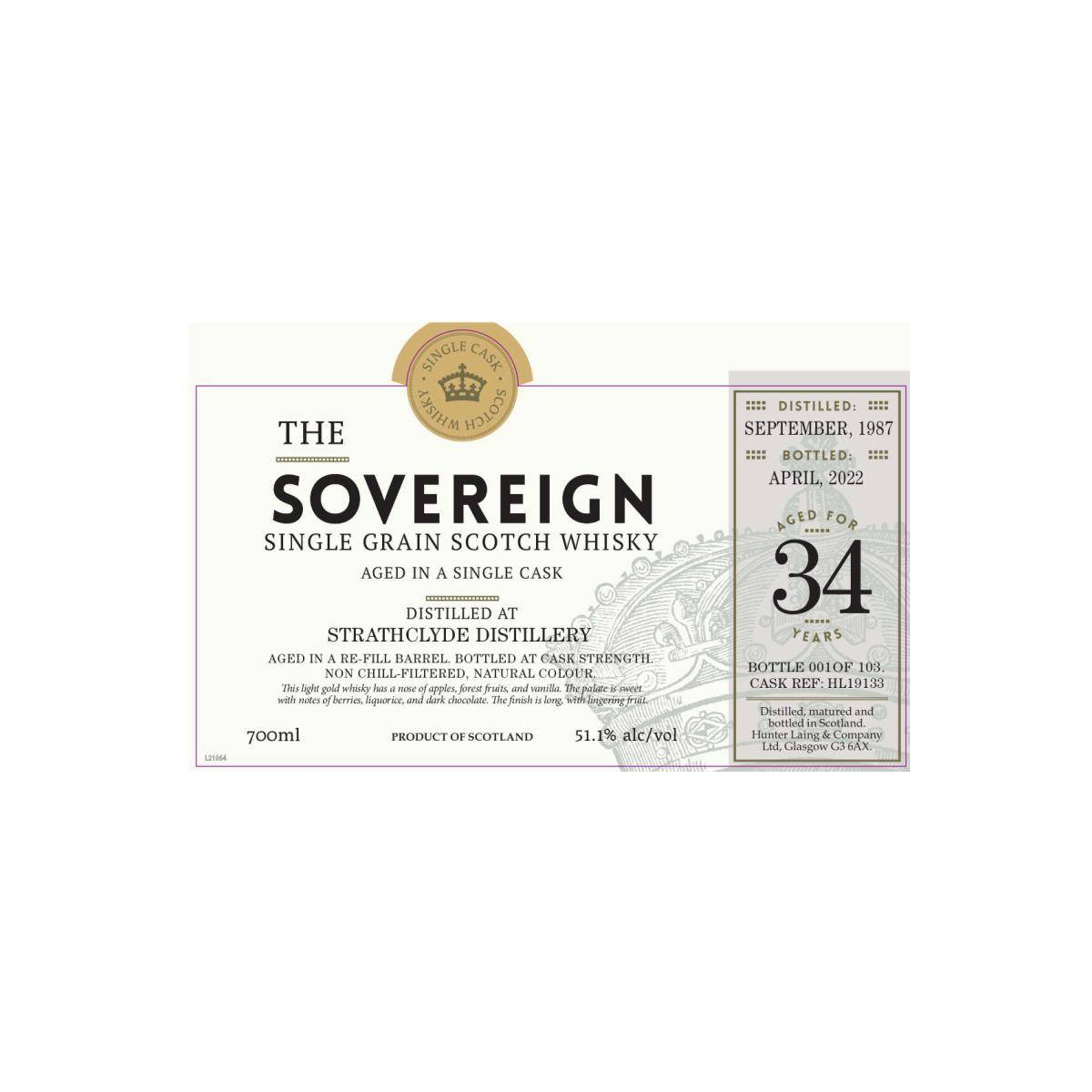 Strathclyde 1987 34 Years Single Malt Whisky