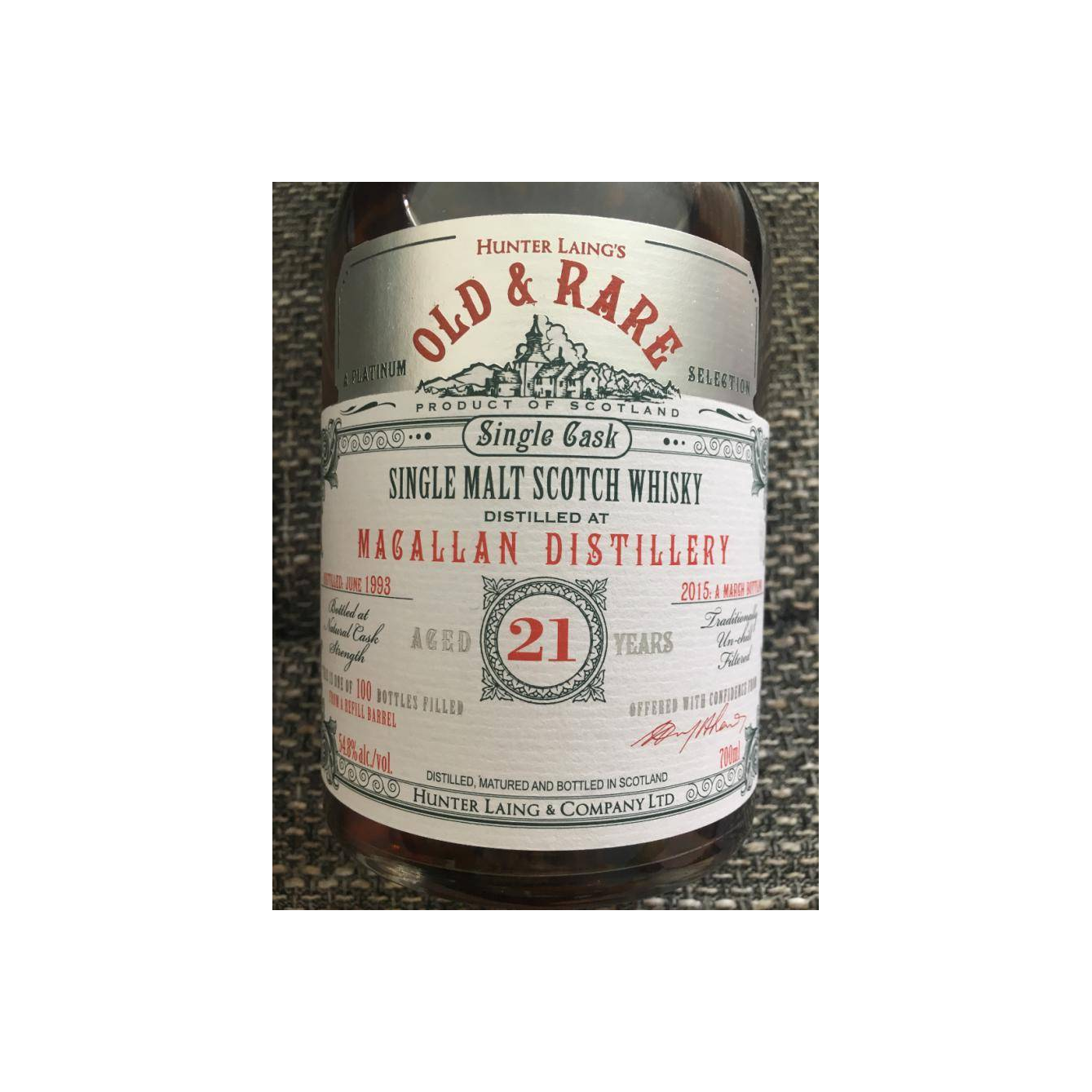 The Macallan 1993 21 Years Single Malt Whisky
