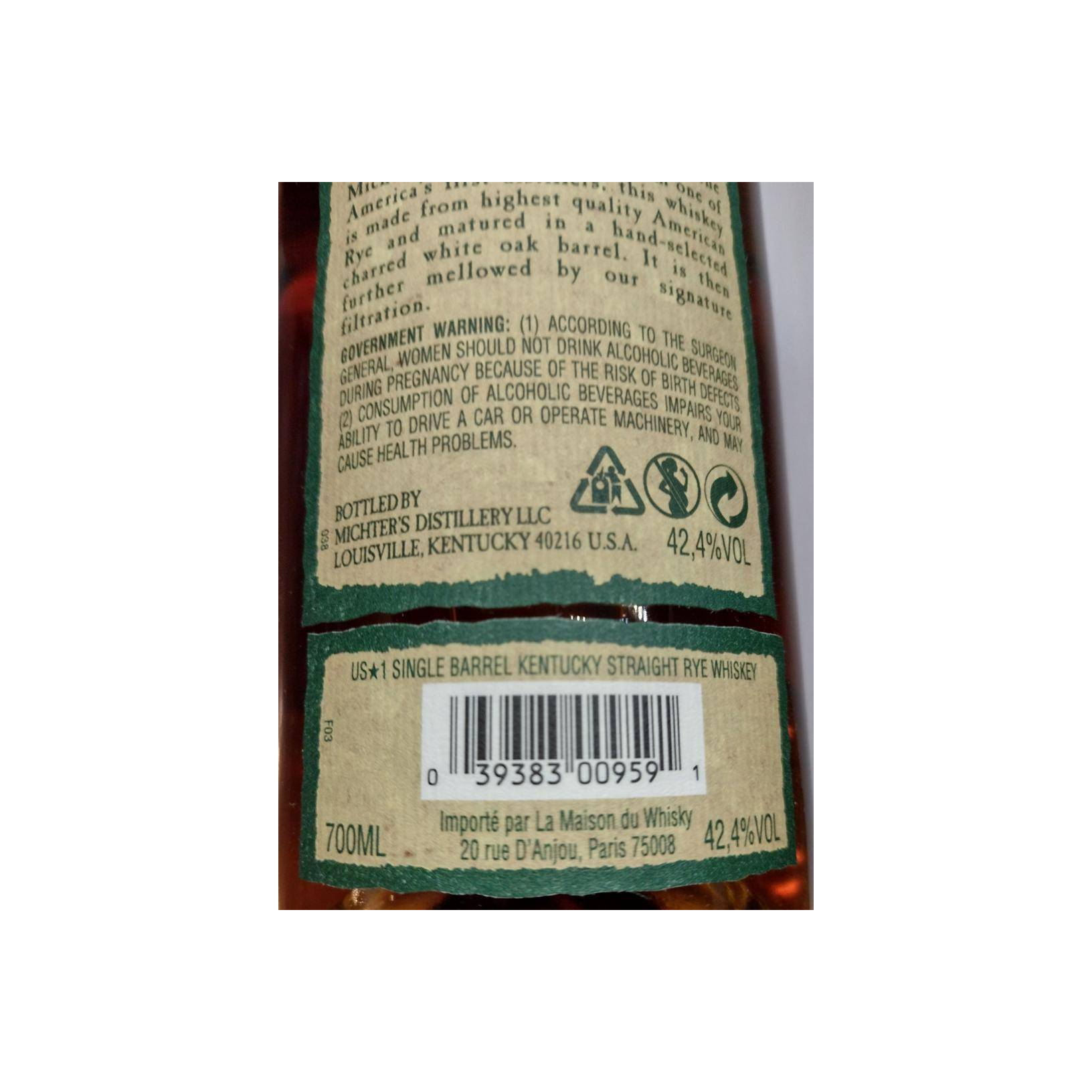 Michter's Rye Whisky 3