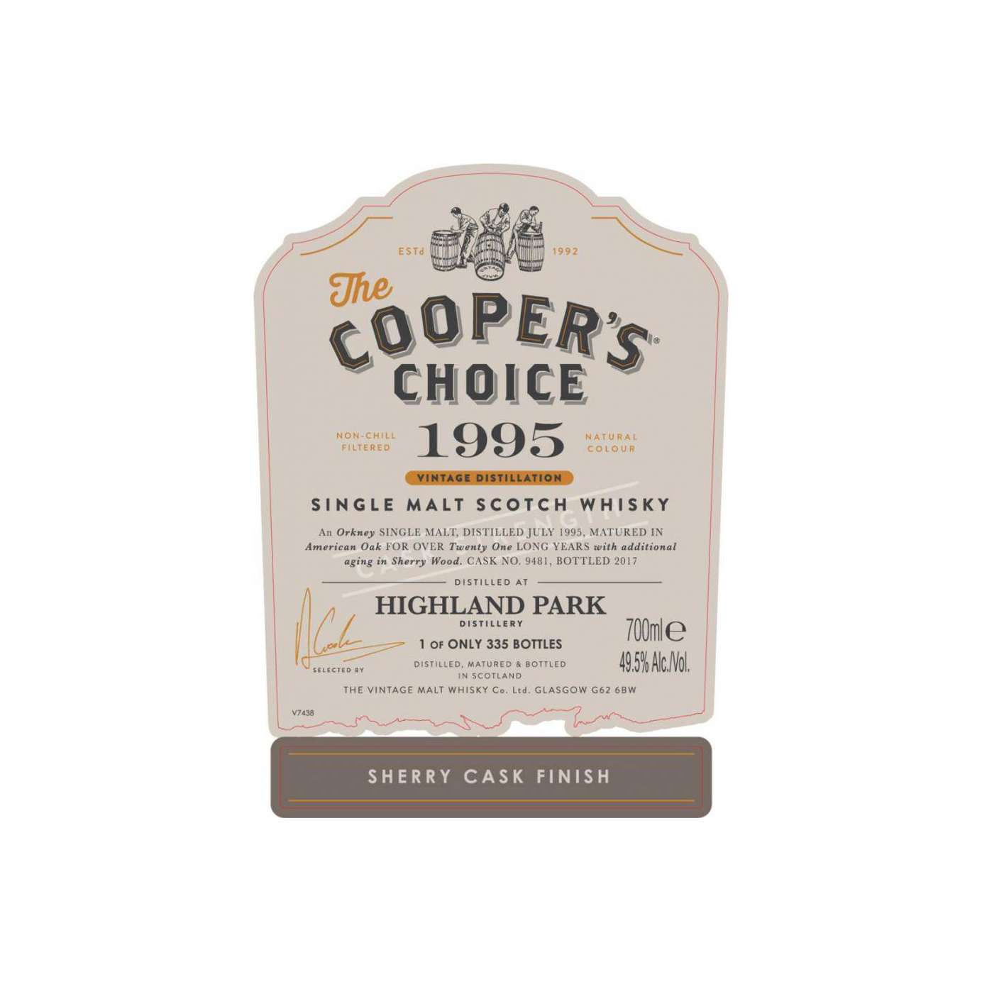 Highland Park The Cooper's Choice 1995 21 Years Single Malt Whisky 2