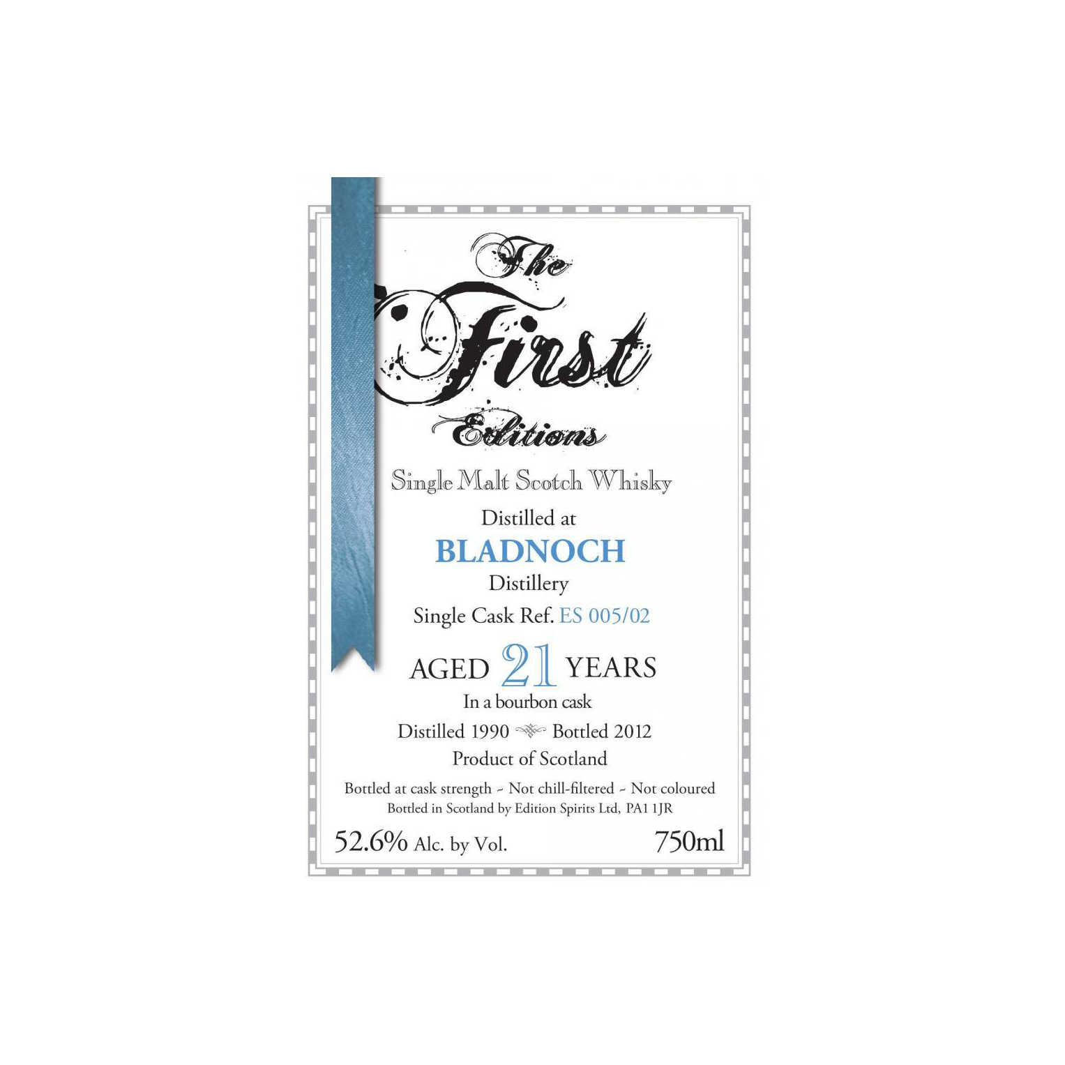 Bladnoch The First Editions 1990 21 Years Single Malt Whisky