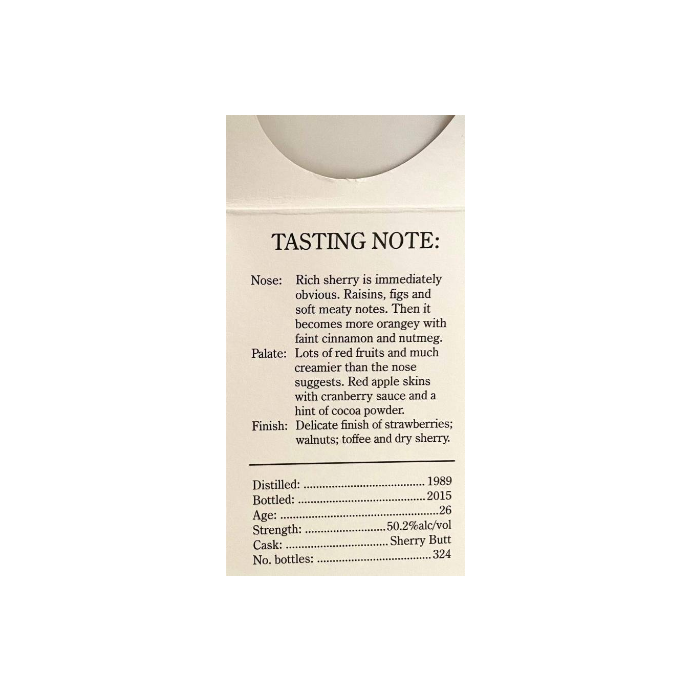 Linkwood Single Cask 1989 26 Years Single Malt Whisky 3
