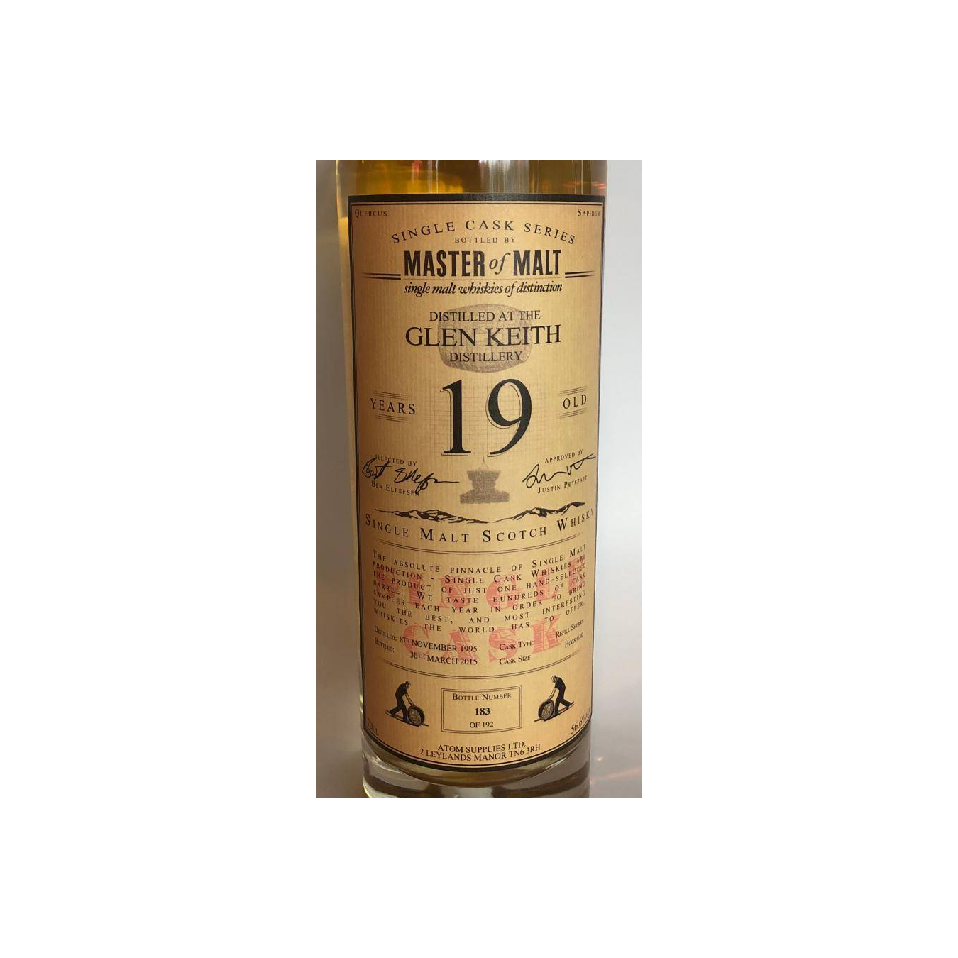 Glen Keith Single Cask 1995 19 Years Single Malt Whisky 2