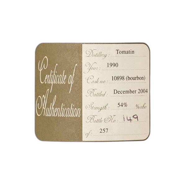 Tomatin 1990 14 Years Single Malt Whisky 2