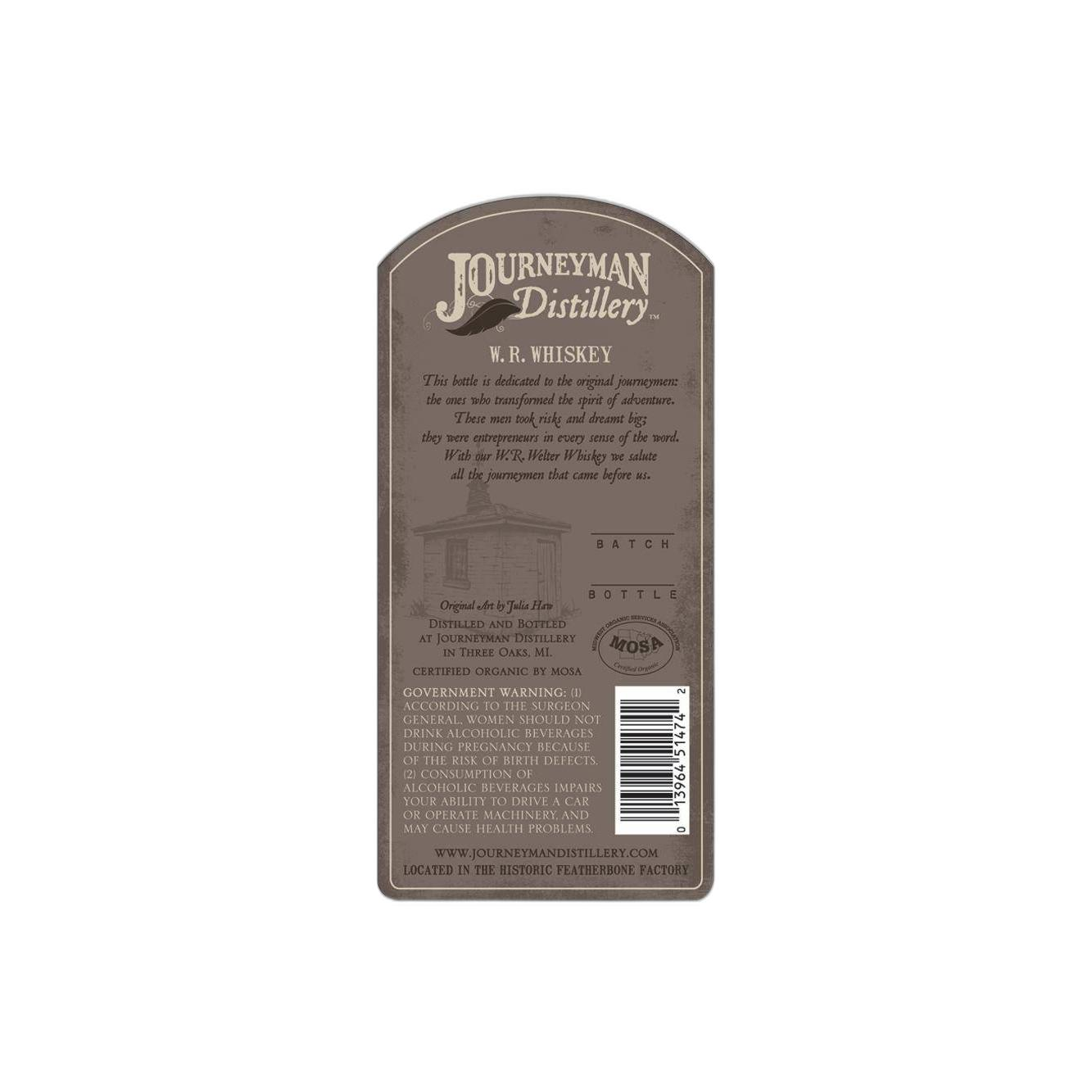 Journeyman Distillery W.R. Whiskey 3