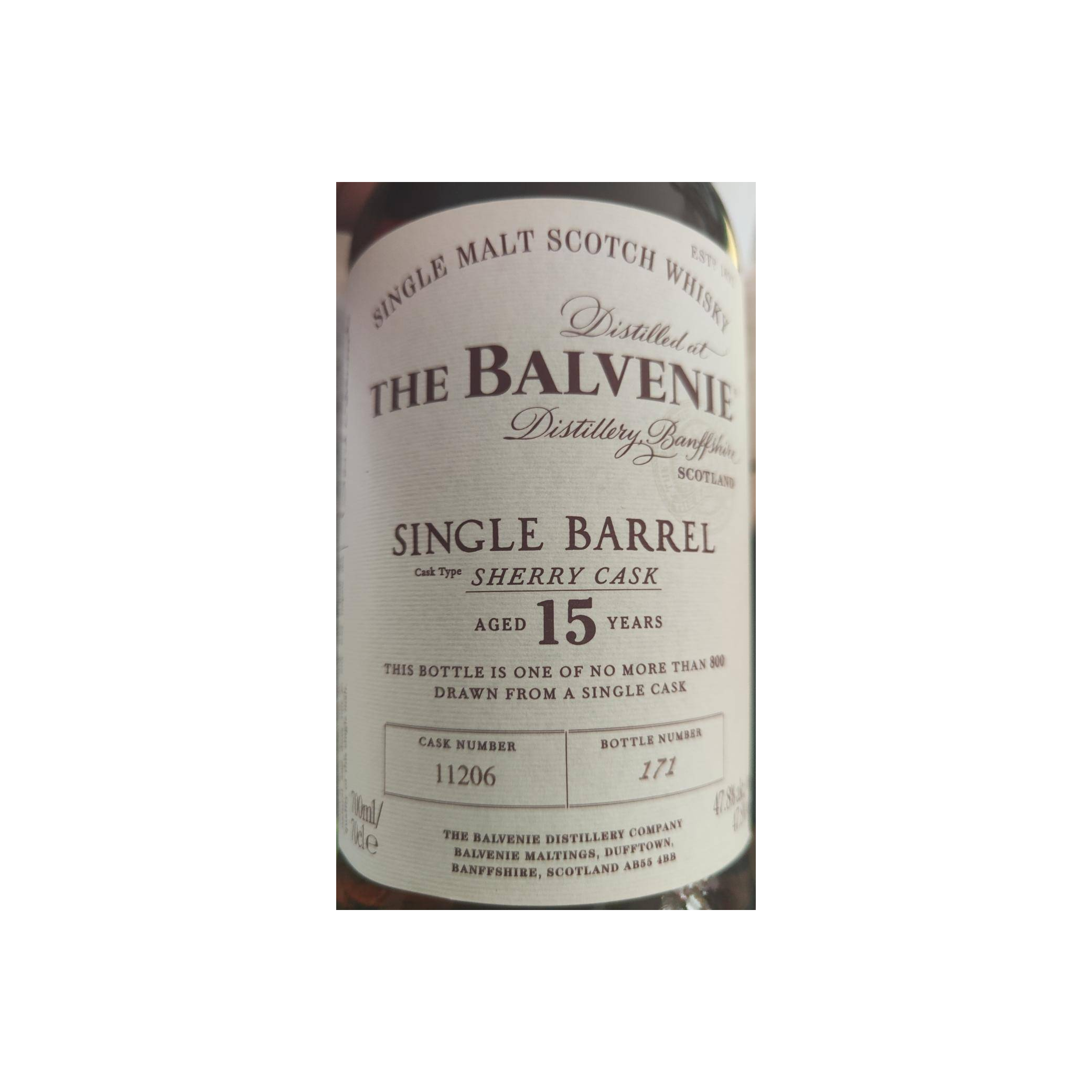 The Balvenie 15 Years Single Malt Whisky