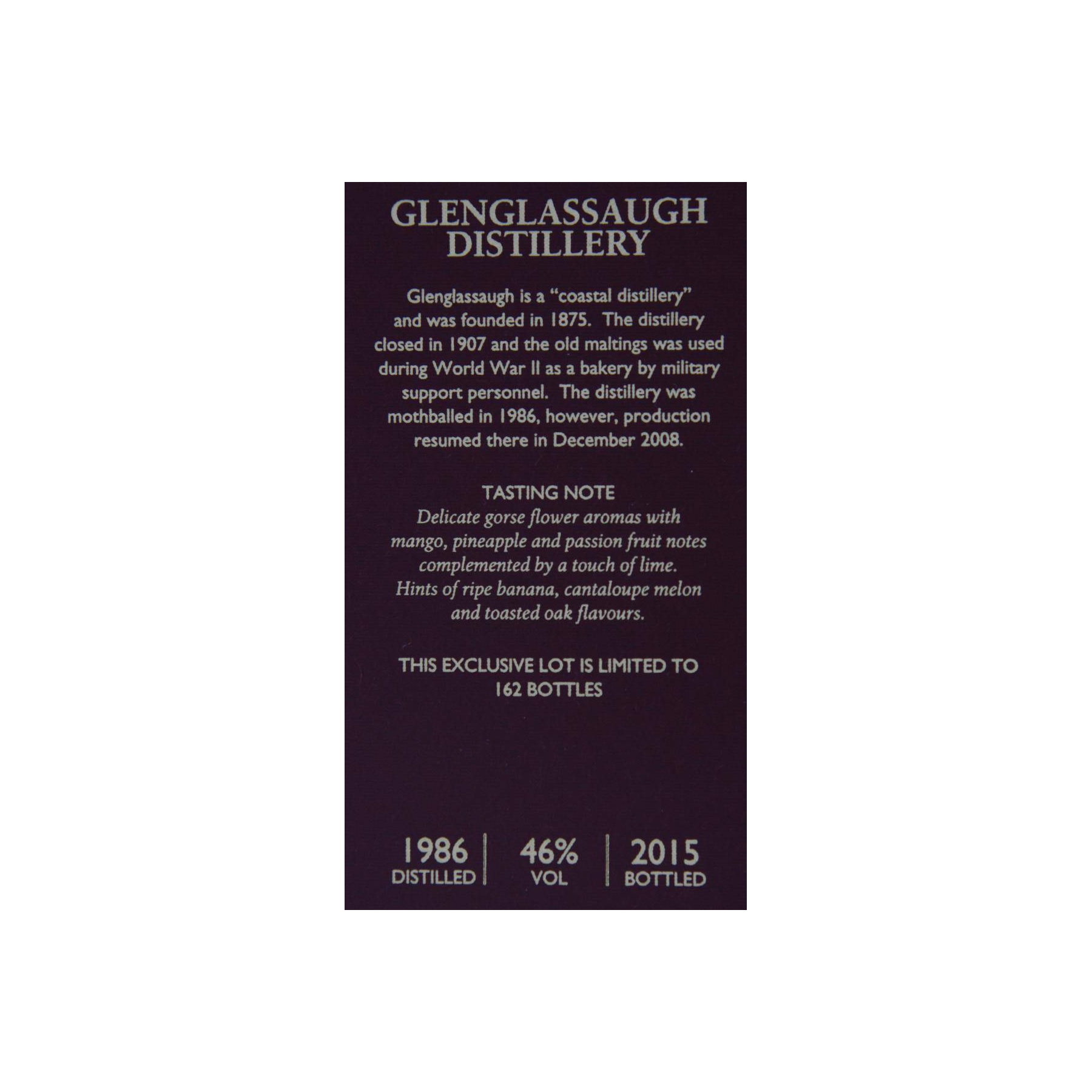 Glenglassaugh 1986 29 Years Single Malt Whisky 3