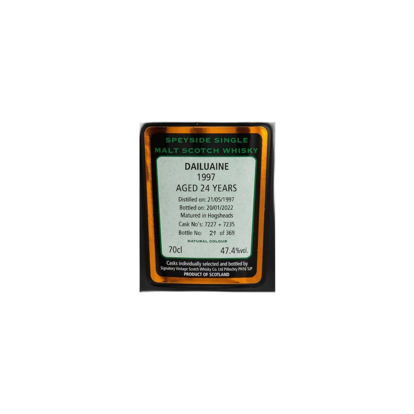 Dailuaine Cask Strength Collection 1997 24 Years Single Malt Whisky 3