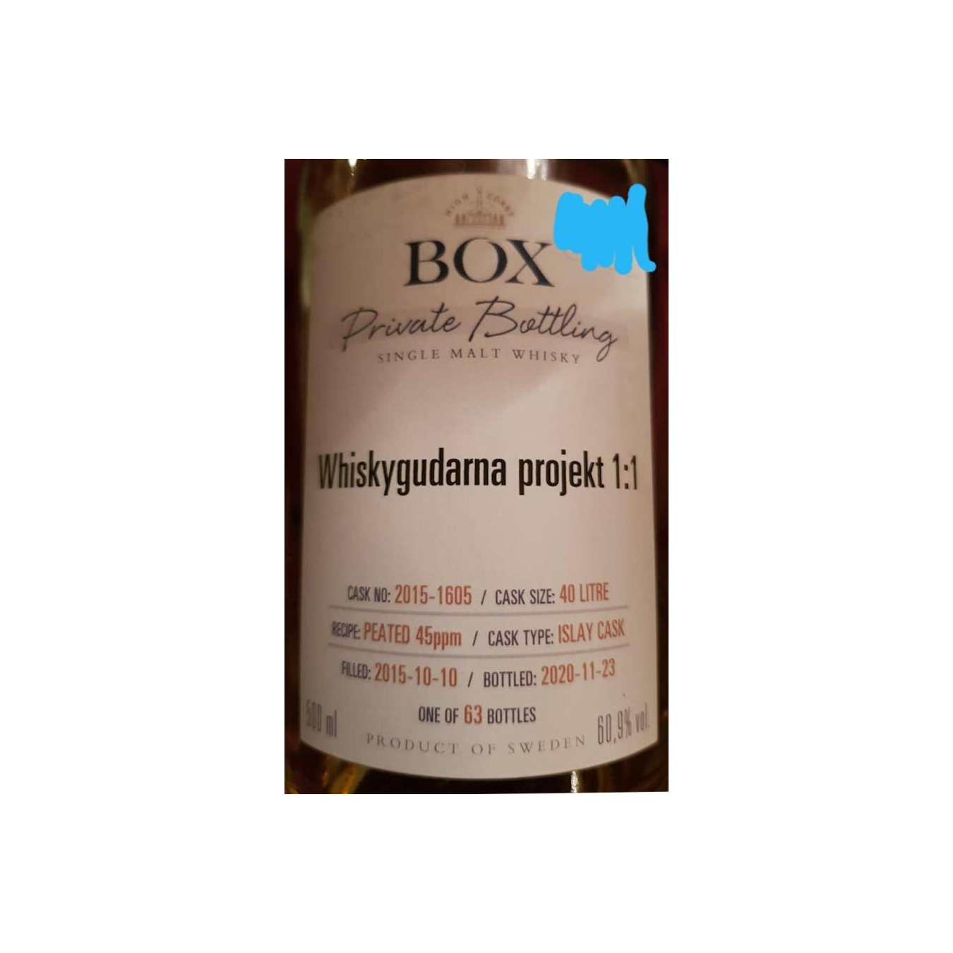 Compass Box Private Bottling 2015 5 Years Single Malt Whisky