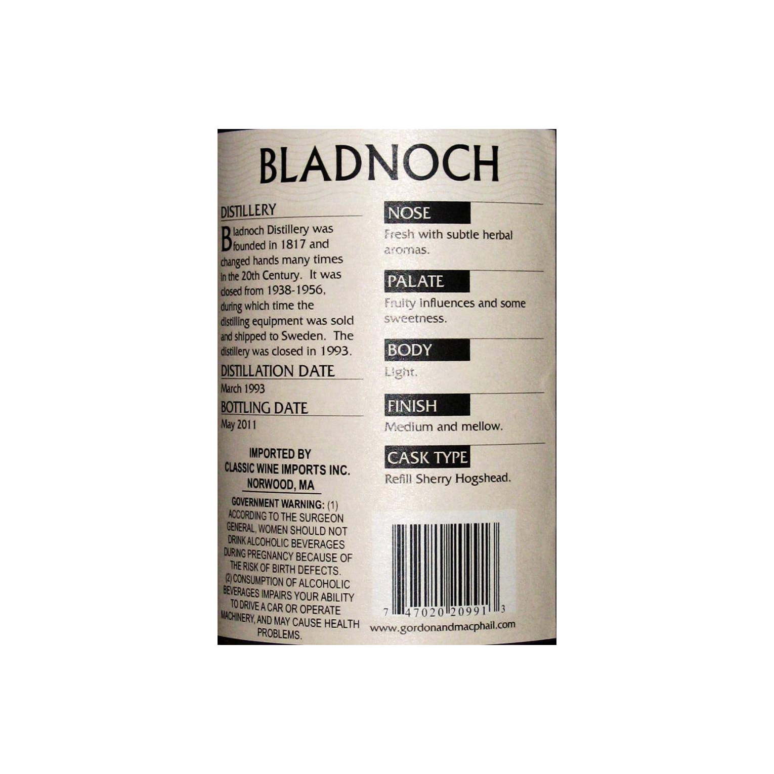 Bladnoch Connoisseurs Choice 1993 18 Years Single Malt Whisky 2