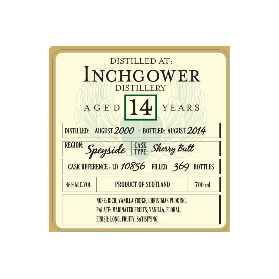 Inchgower 2000 14 Years Single Malt Whisky