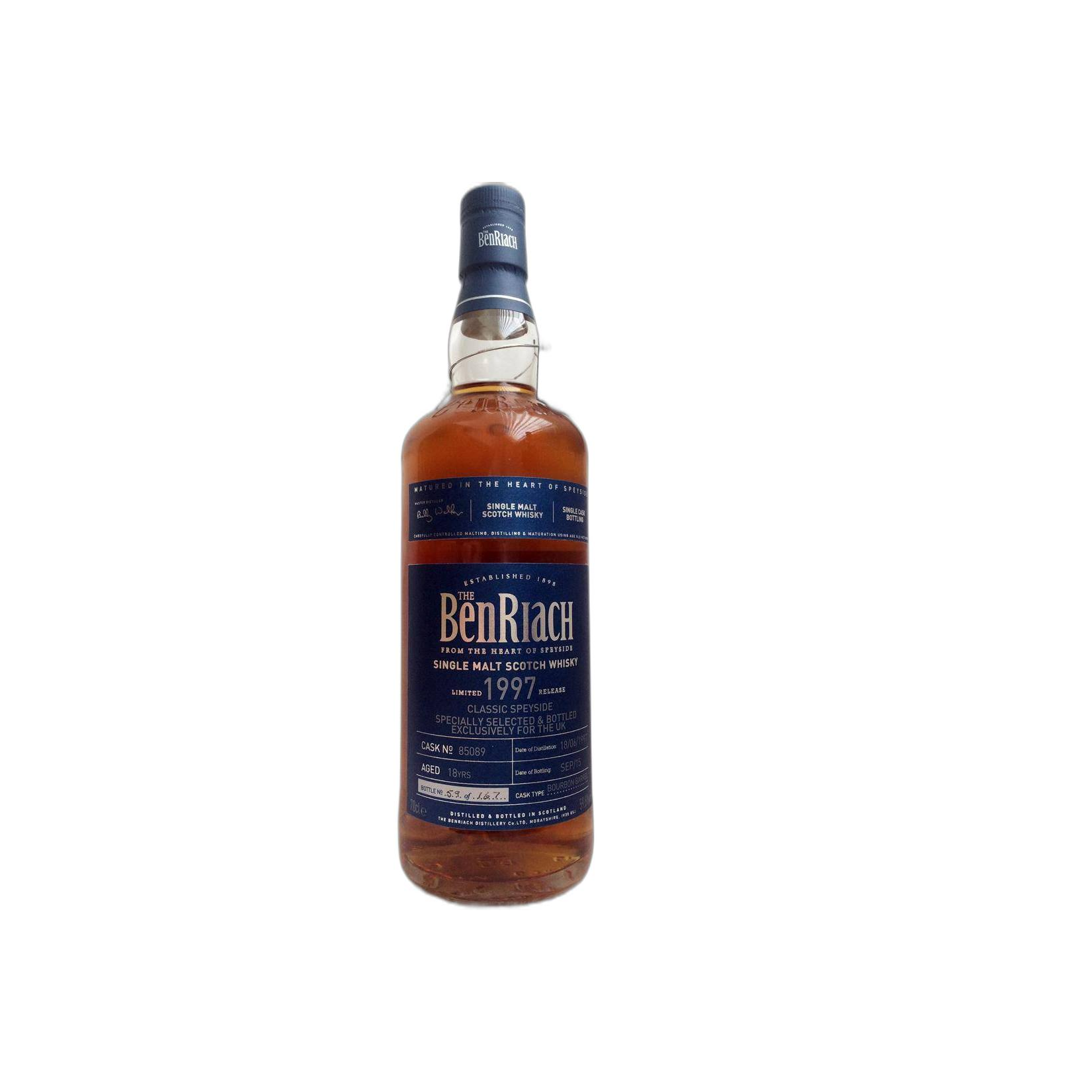 BenRiach Individual Cask Bottling 1997 18 Years Single Malt Whisky