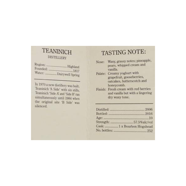 Teaninich Small Batch 2006 10 Years Single Malt Whisky 3
