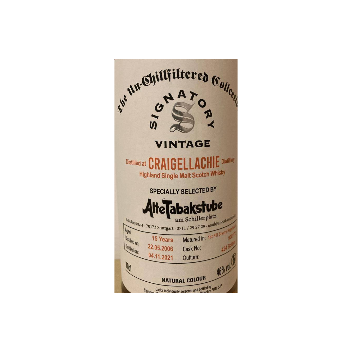 Craigellachie The Un-Chillfiltered Collection 2006 15 Years Single Malt Whisky 3