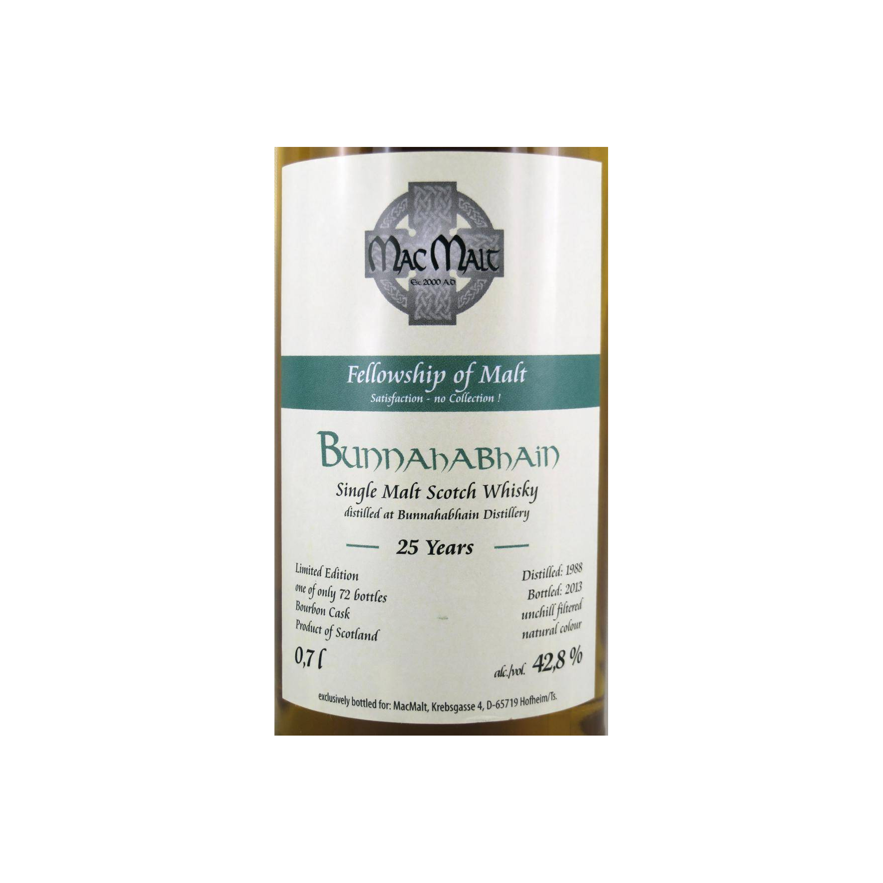 Bunnahabhain 1988 25 Years Single Malt Whisky 2