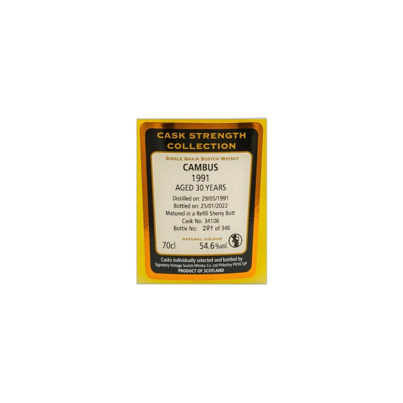 Cambus Cask Strength Collection 1991 30 Years Single Grain Whisky 3