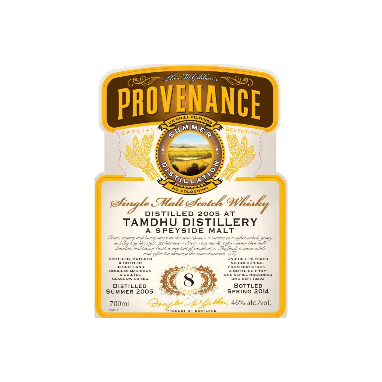 Tamdhu McGibbon's Provenance 2005 8 Years Single Malt Whisky 2