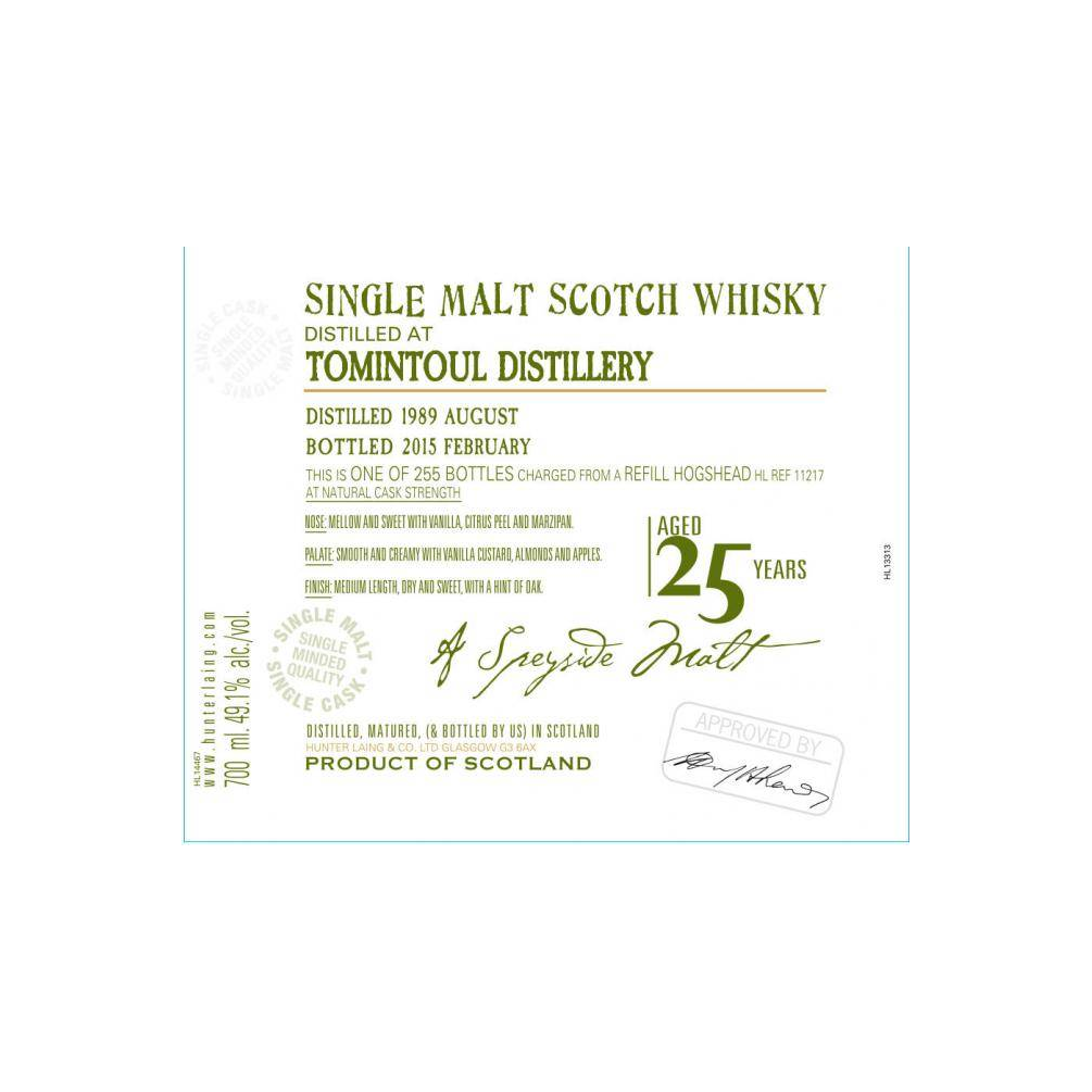 Tomintoul Old Malt Cask 1989 25 Years Single Malt Whisky