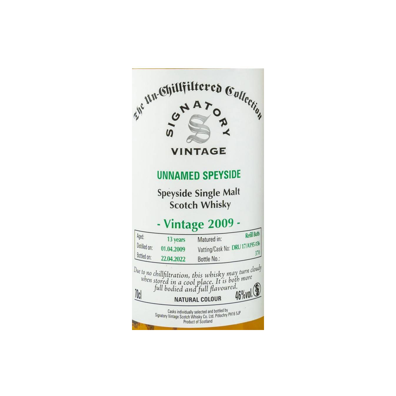 Signatory Vintage The Un-Chillfiltered Collection 2009 13 Years Single Malt Whisky 2