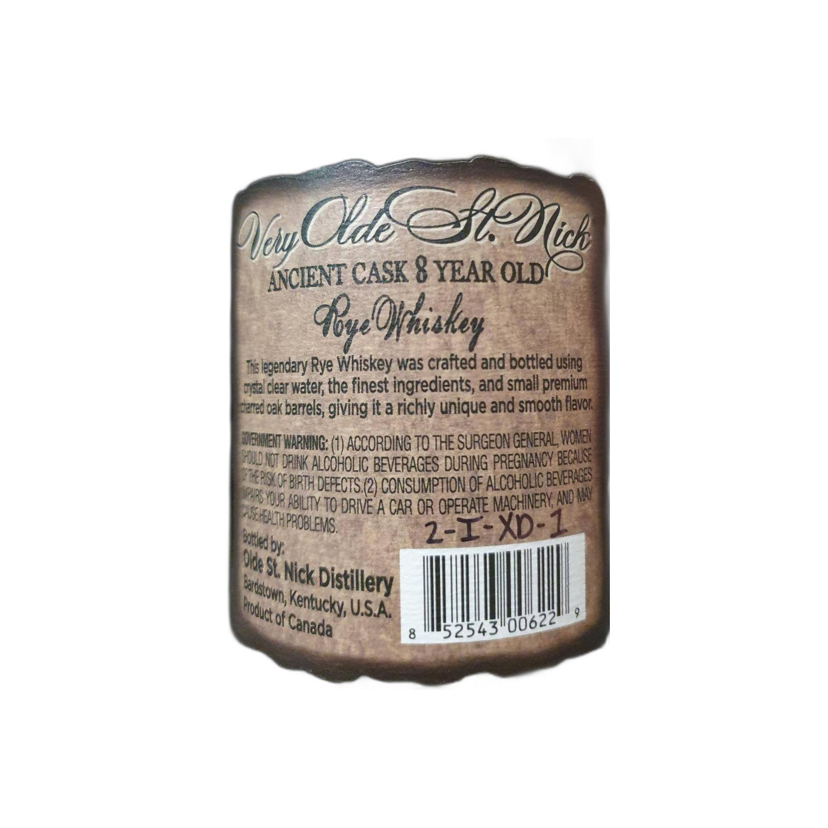 Very Olde St. Nick 8 Years Rye Whisky 3
