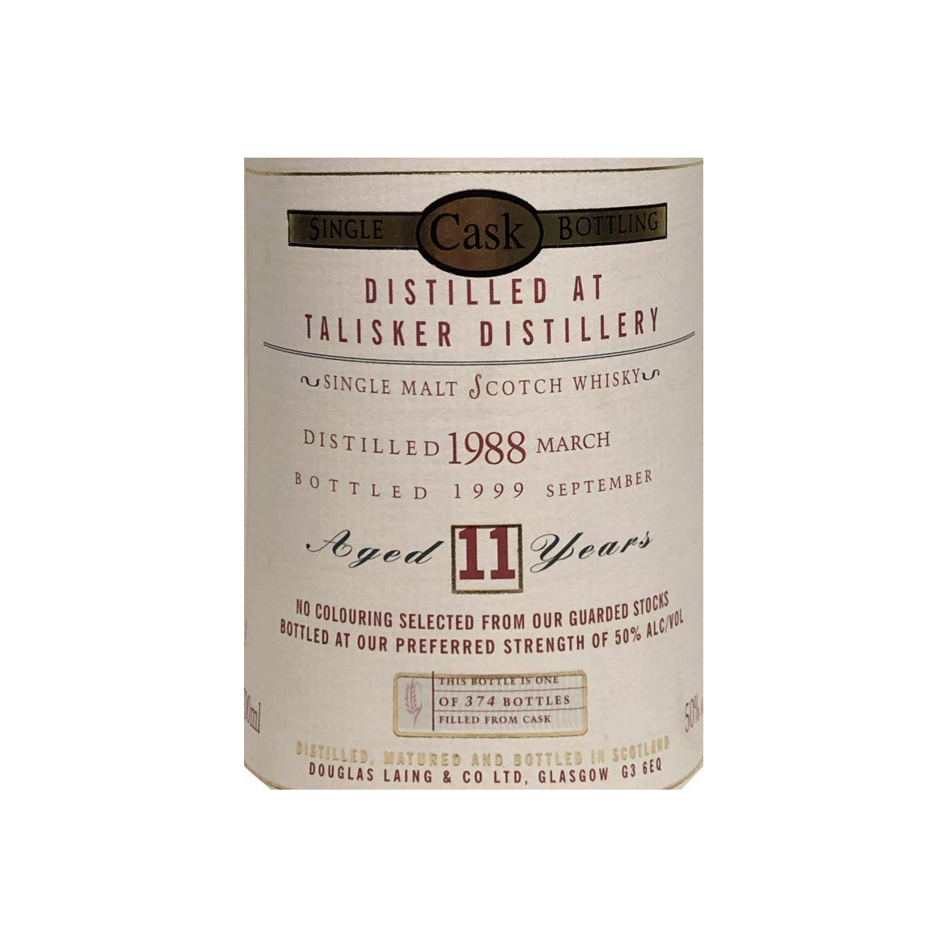 Talisker Old Malt Cask 1988 11 Years Single Malt Whisky 3