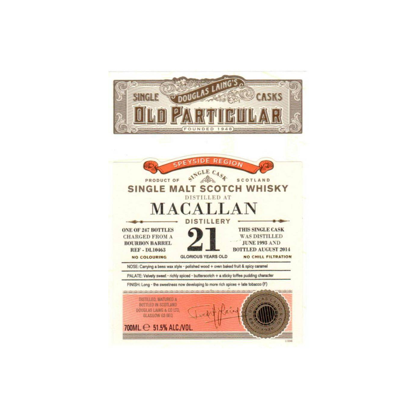The Macallan Old Particular 1993 21 Years Single Malt Whisky 2