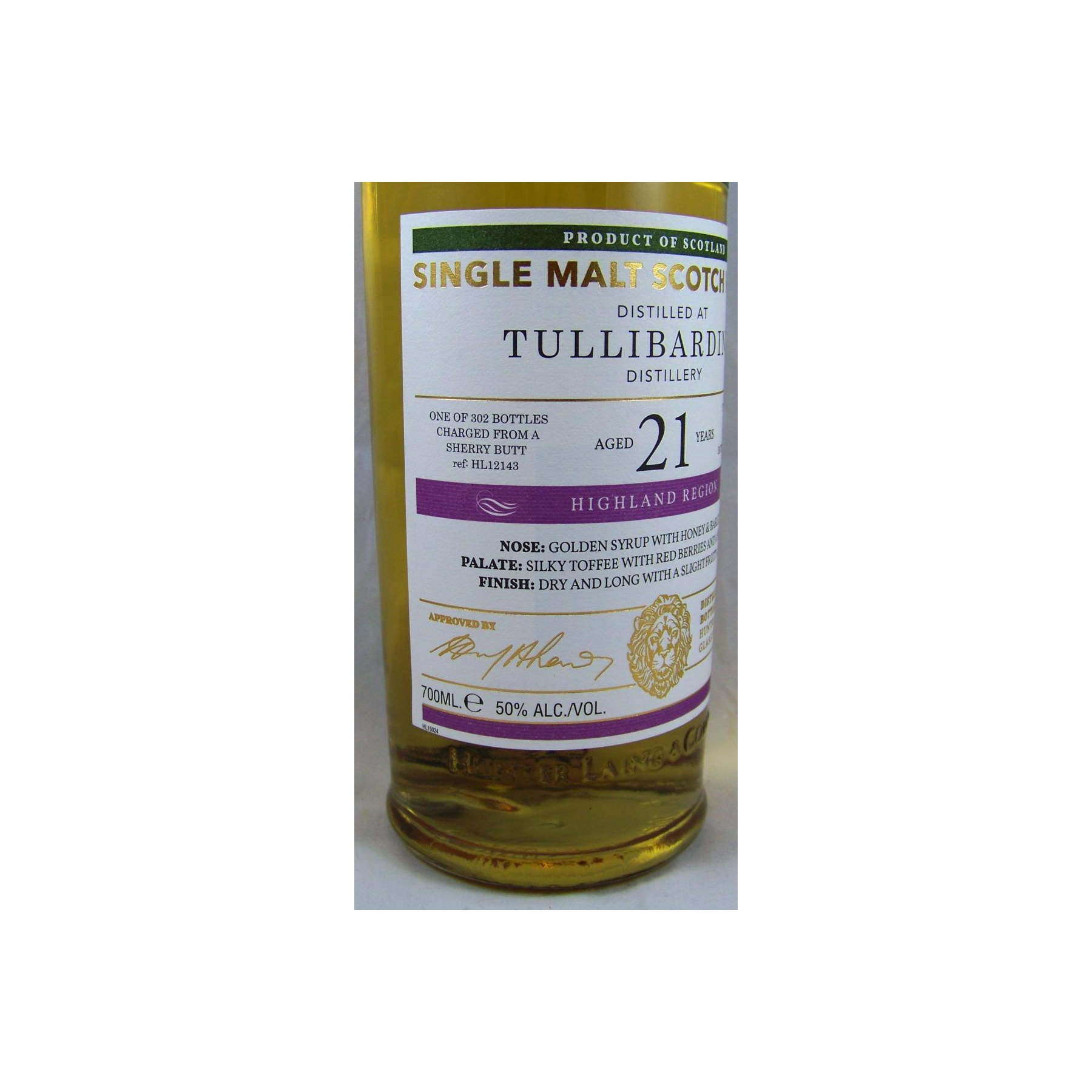 Tullibardine Old Malt Cask 1994 21 Years Single Malt Whisky 2