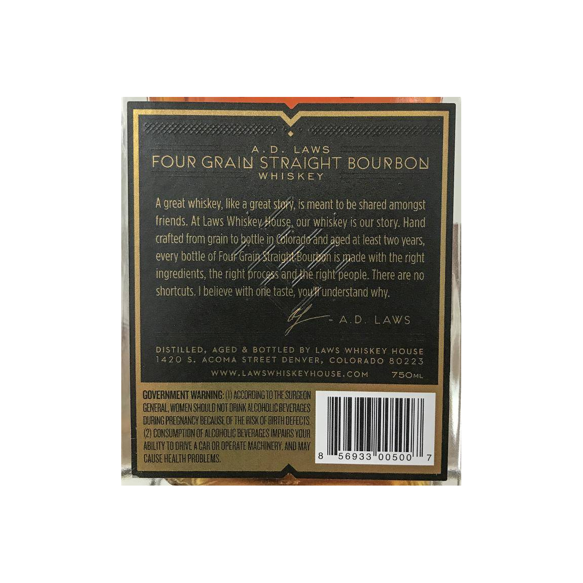 A. D. Laws Four Grain Straight Bourbon 2