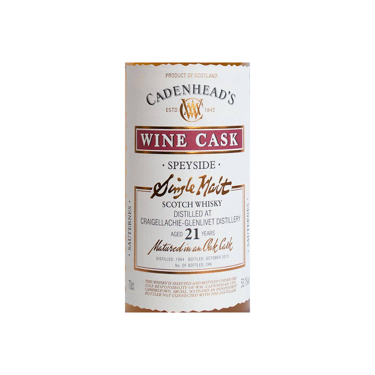 Craigellachie 1994 21 Years Single Malt Whisky 2