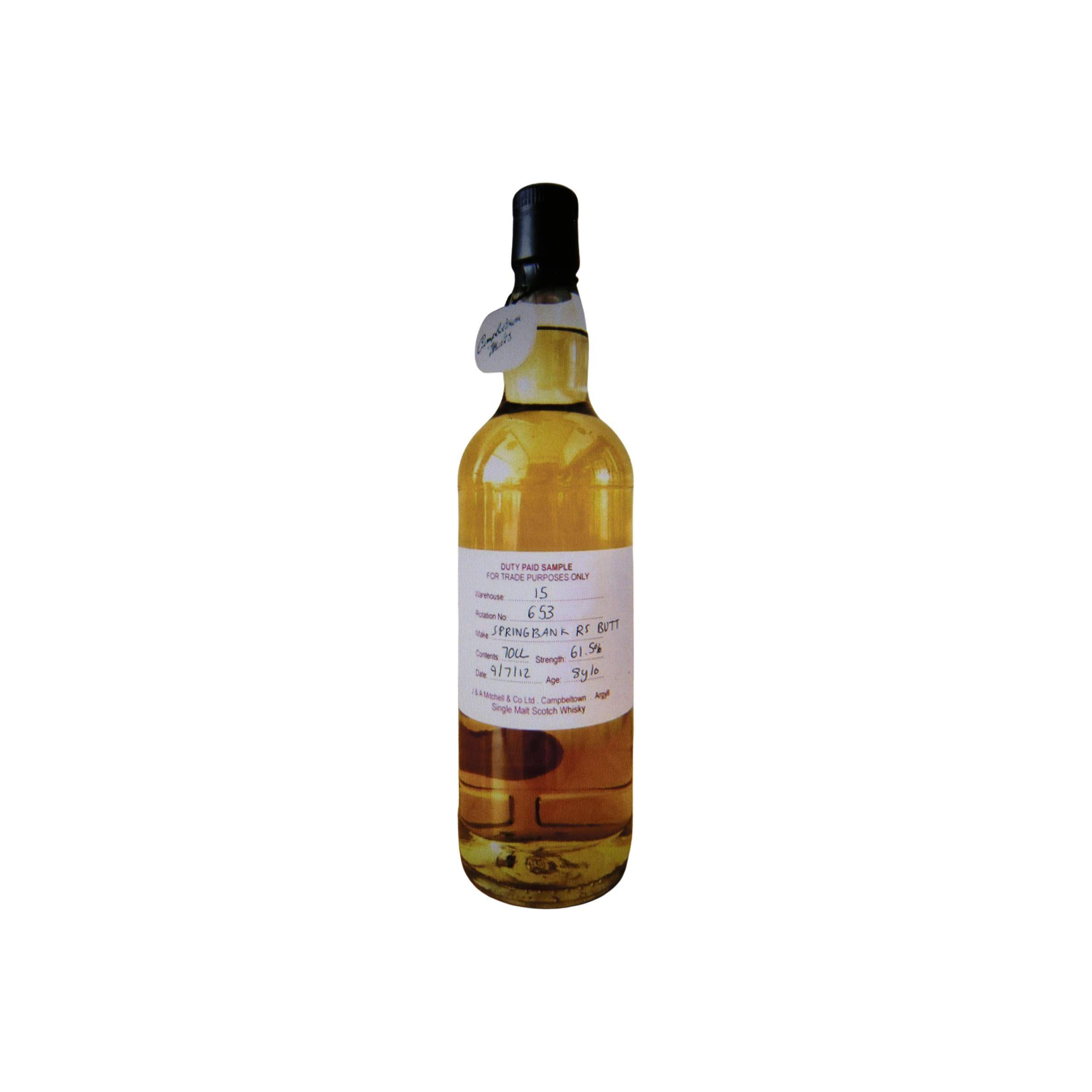 Springbank Duty Paid Sample - For Trade Purposes Only 2012 8 Years Single Malt Whisky