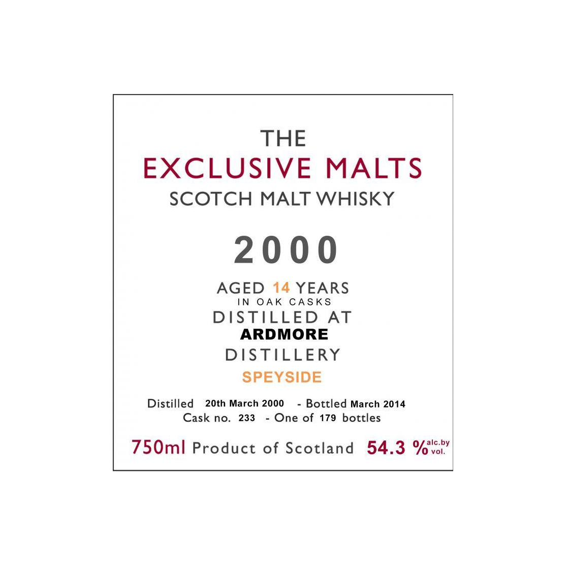 Ardmore 2000 14 Years Single Malt Whisky 3