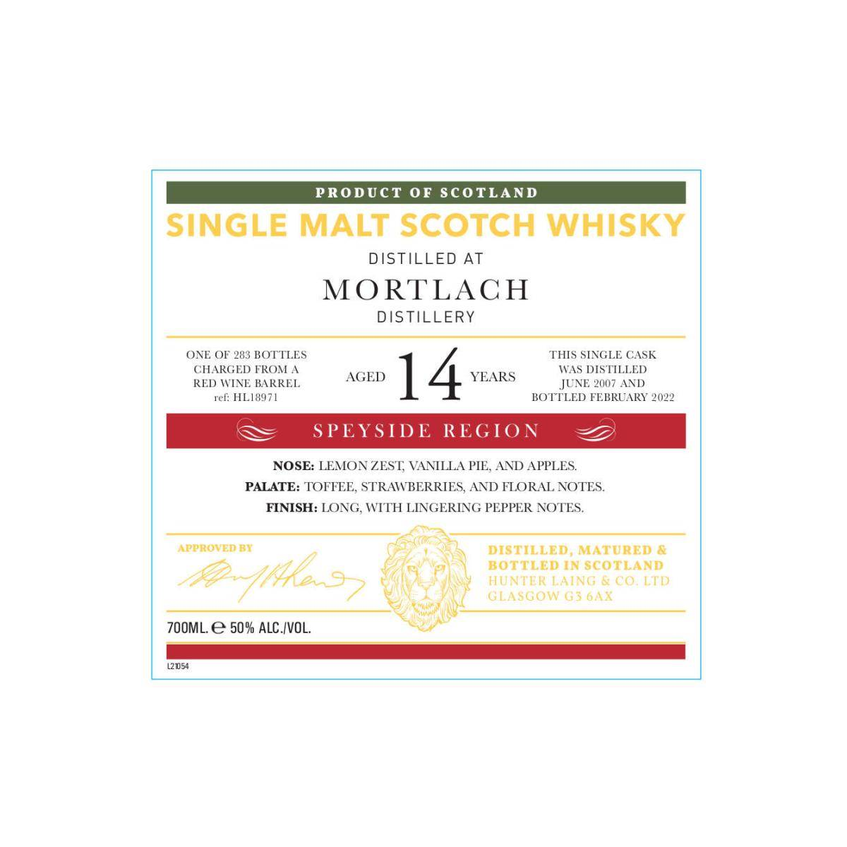 Mortlach Old Malt Cask 2007 14 Years Single Malt Whisky