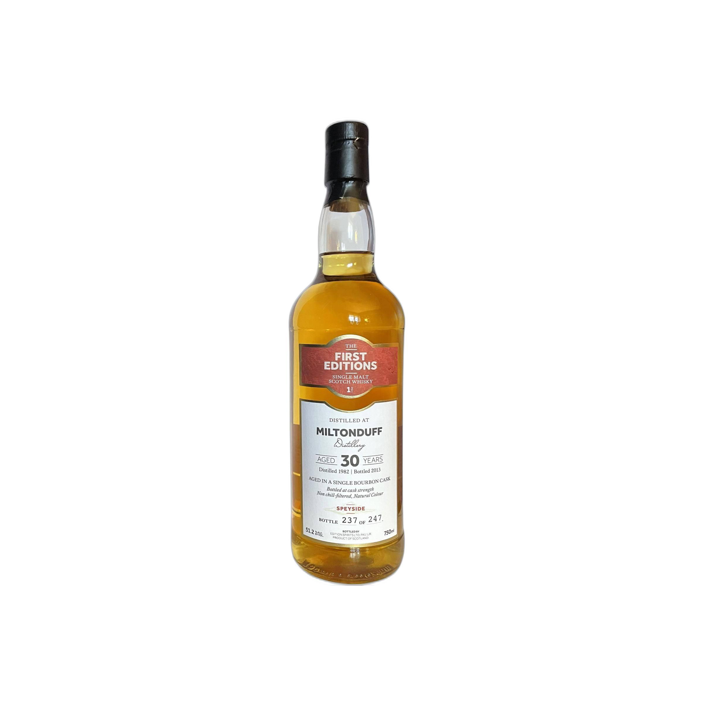 Miltonduff The First Editions 1982 30 Years Single Malt Whisky
